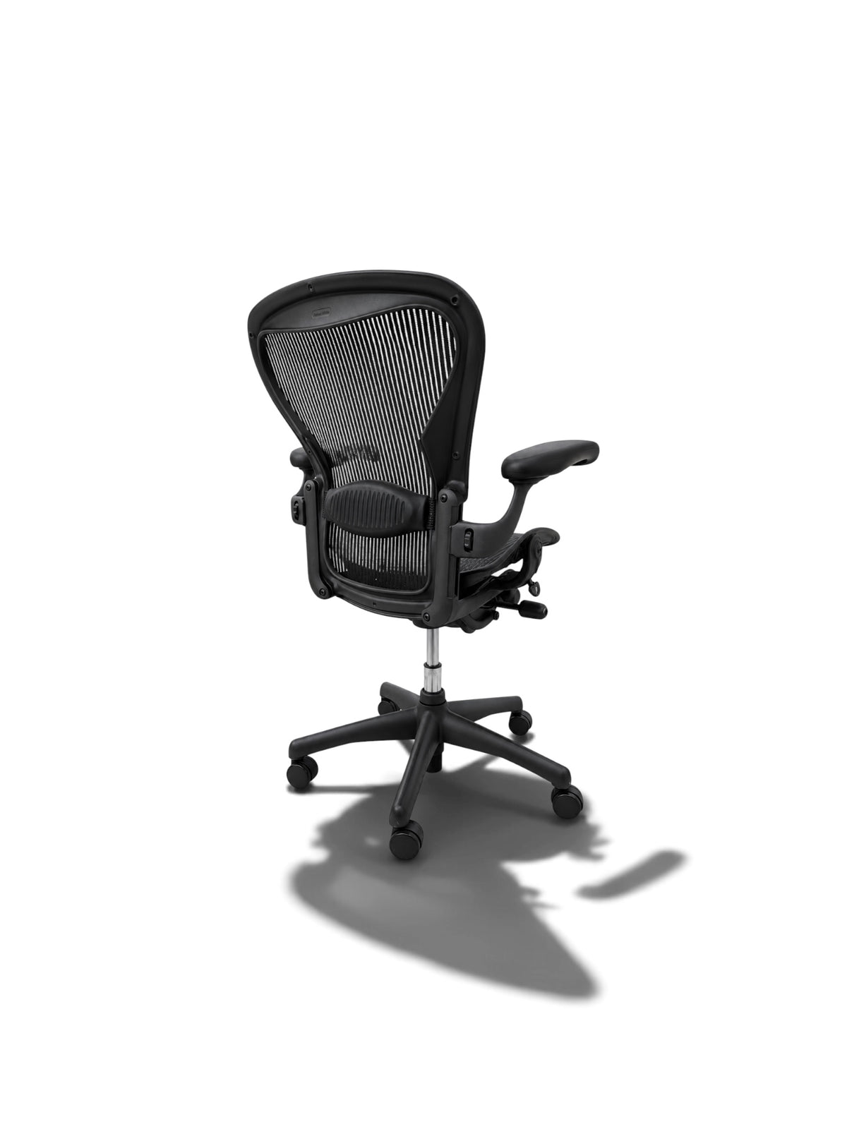 Herman Miller Aeron Size B – Classic Black Mesh – Roller Arms – Ergonomic Office Chair – Refurbished