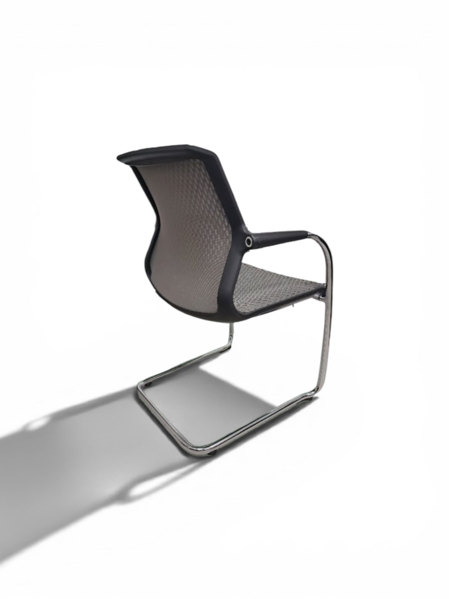 Vitra: Unix Cantilever Meeting Chair – Grey Upholstered Conference Chair