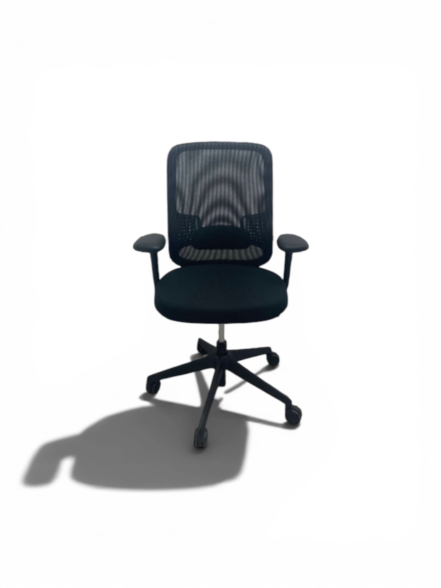 Orangebox Ergonomic Task Chair – Black Mesh Back – Black Fabric Seat – Adjustable Office Chair – Refurbished