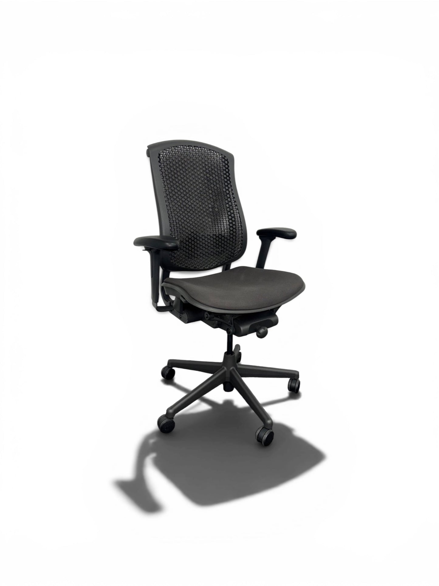 Herman Miller Celle Office Chair with Lumbar Support – Black Mesh Task Chair – Refurbished