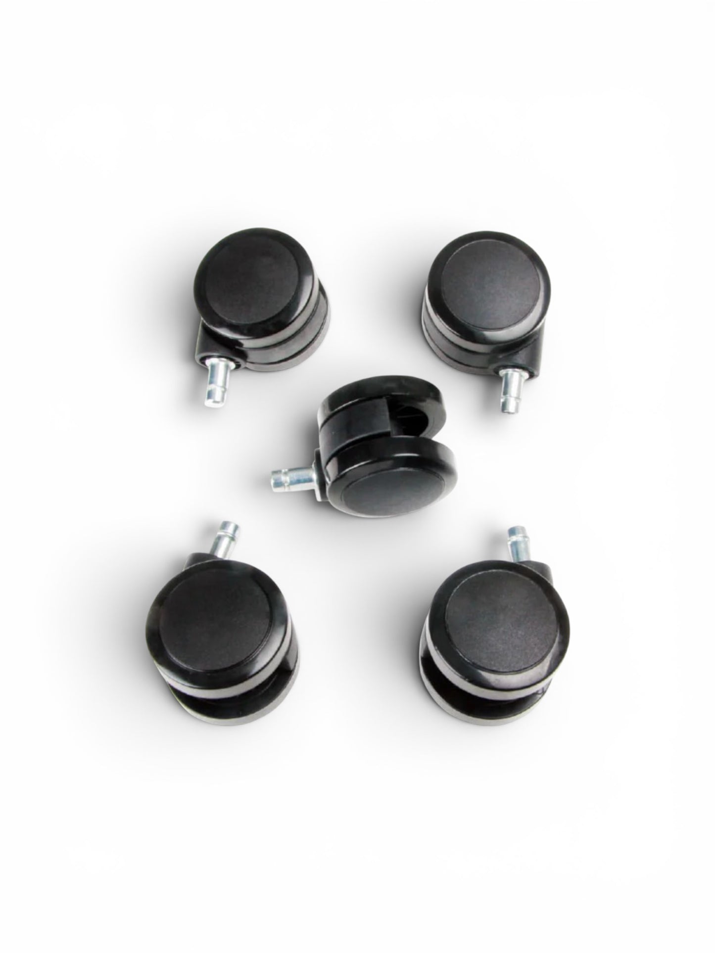 Set of 5 New Office Chair Casters – Heavy Duty Replacement Wheels – Black