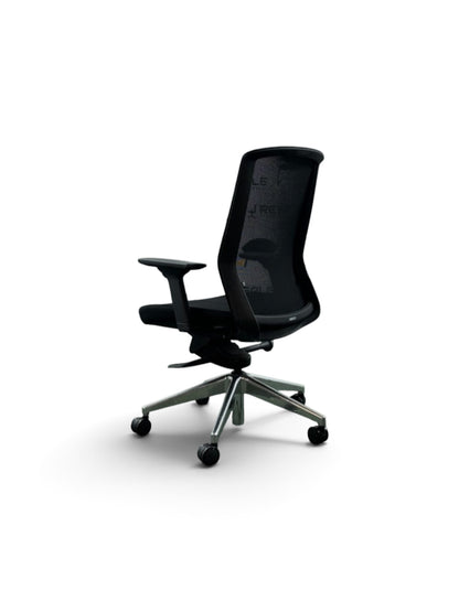 Bestuhl J1 Ergonomic Mesh Office Chair Chrome Base with Adjustable Arms & Recline Lock – Refurbished