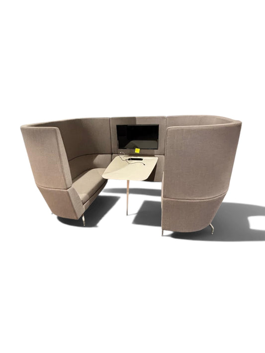 Orangebox 4 Person Acoustic Booth – Upholstered Meeting & Collaboration Pod – Refurbished