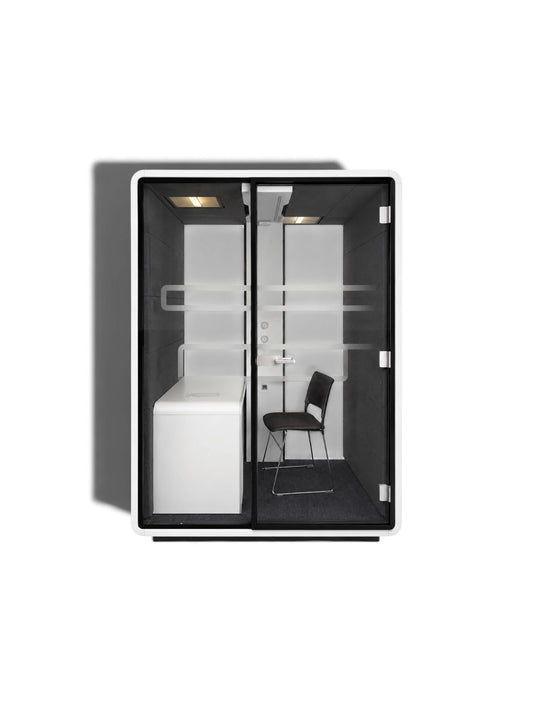 HUSH WORK – Single Person Acoustic Office Pod – 1600mm – White – Refurbished