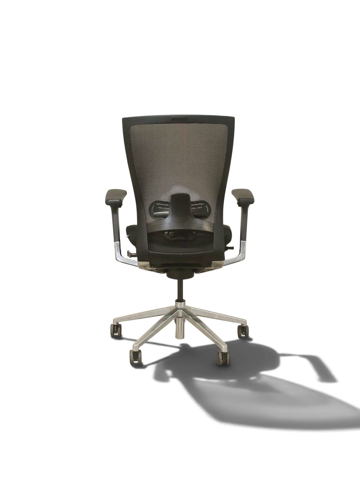 SIDIZ T50 Ergonomic Office Chair – Black Mesh – Polished Aluminium – Refurbished