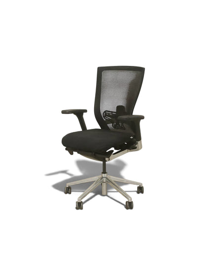 SIDIZ T50 Ergonomic Office Chair – Black Mesh – Polished Aluminium – Refurbished