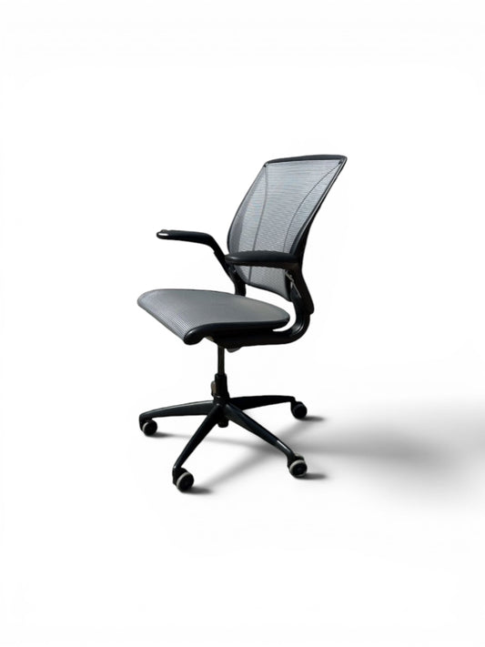 Humanscale: Diffrient World Task Chair – Full Mesh | Lightweight Ergonomic Design | Black | Refurbished