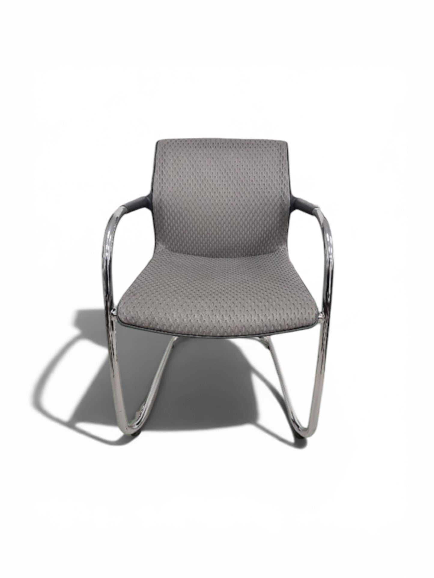 Vitra: Unix Cantilever Meeting Chair – Grey Upholstered Conference Chair