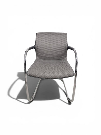 Vitra: Unix Cantilever Meeting Chair – Grey Upholstered Conference Chair