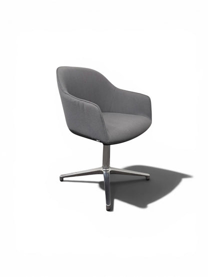 Vitra Softshell Chair – Grey Fabric - Swivel Lounge Meeting Chair