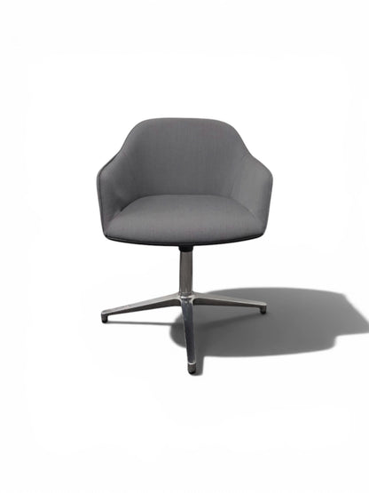 Vitra Softshell Chair – Grey Fabric - Swivel Lounge Meeting Chair