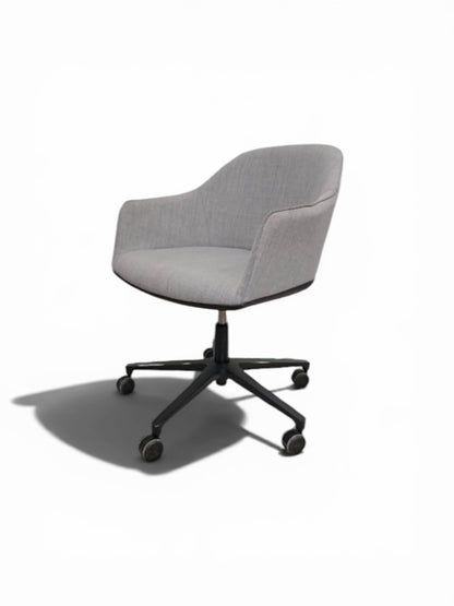Vitra Softshell Height Adjustable Meeting Chair – Light Grey Fabric