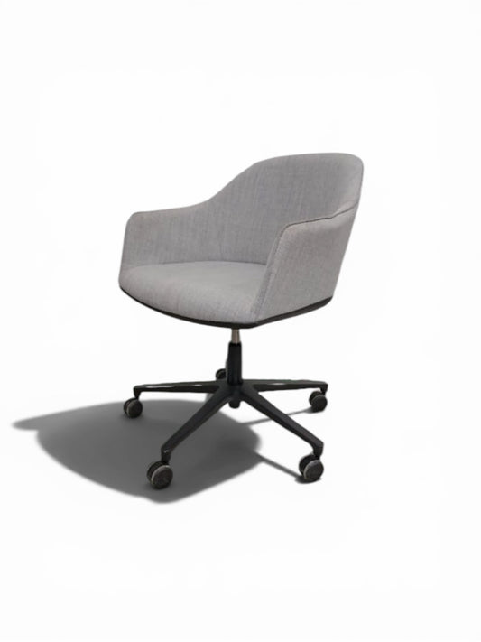 Vitra Softshell Height Adjustable Meeting Chair – Light Grey Fabric