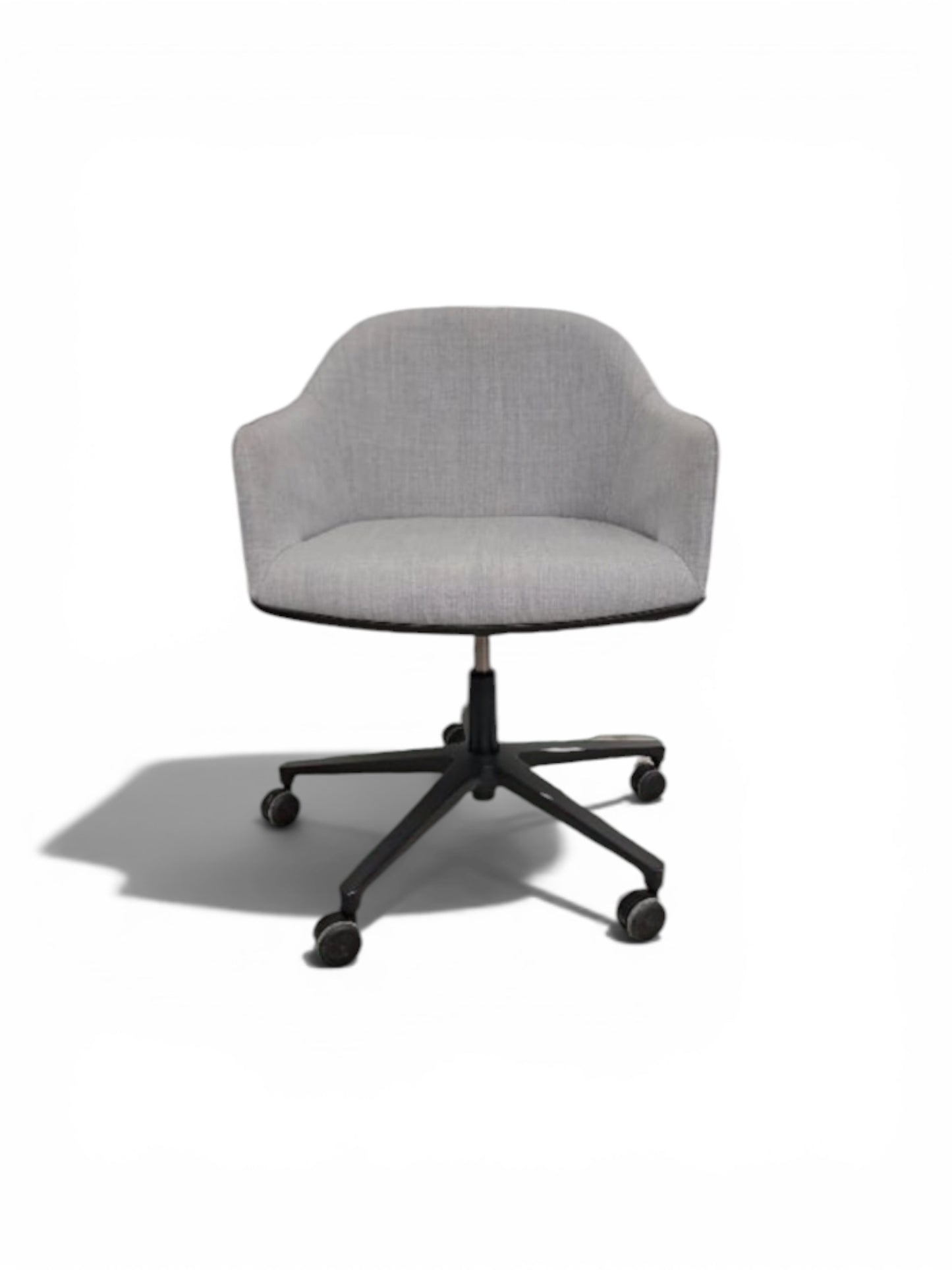 Vitra Softshell Height Adjustable Meeting Chair – Light Grey Fabric