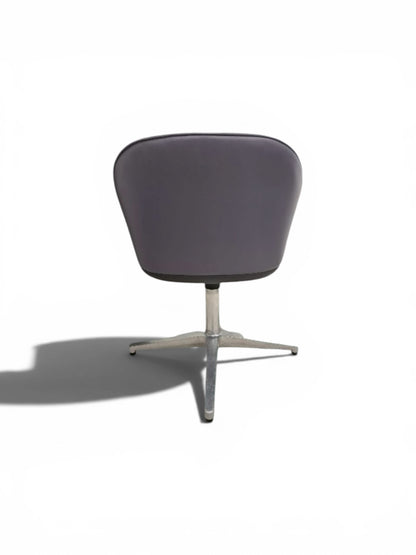 Vitra Softshell Chair – purple leather - Swivel Lounge/Meeting Chair