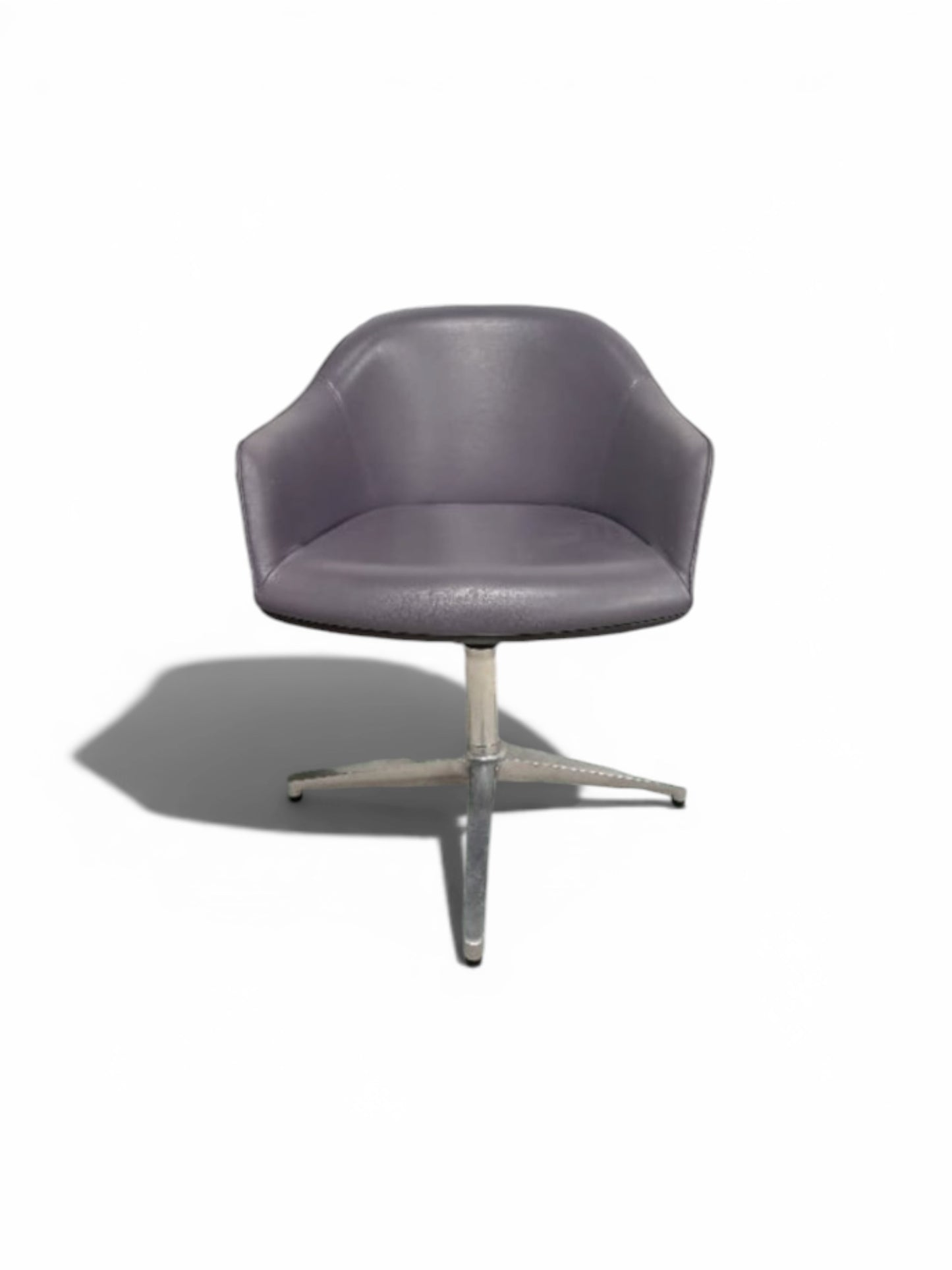 Vitra Softshell Chair – purple leather - Swivel Lounge/Meeting Chair