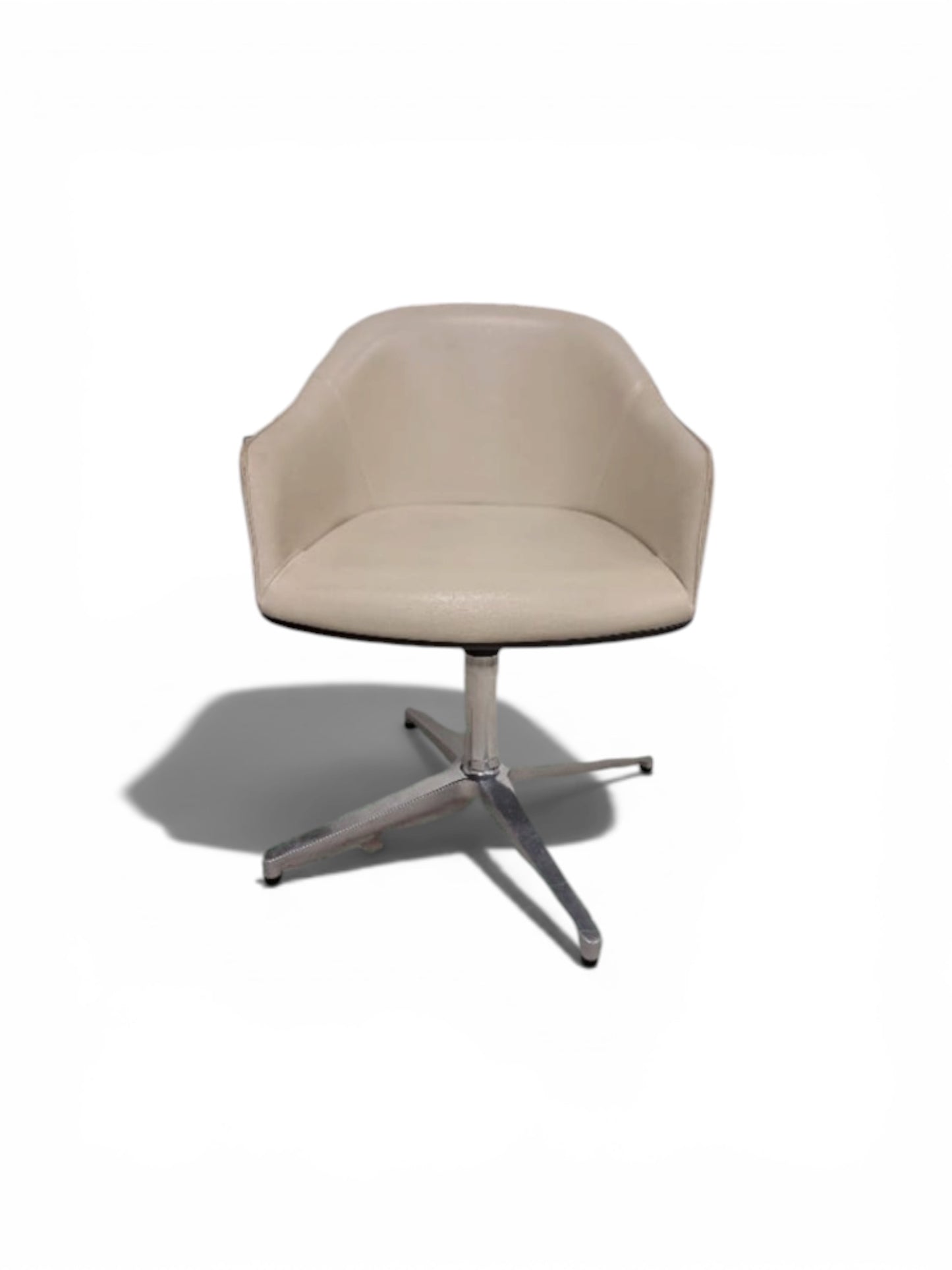 Vitra Softshell Chair – Beige leather Fabric Swivel Chair