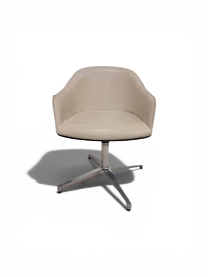 Vitra Softshell Chair – Beige leather Fabric Swivel Chair