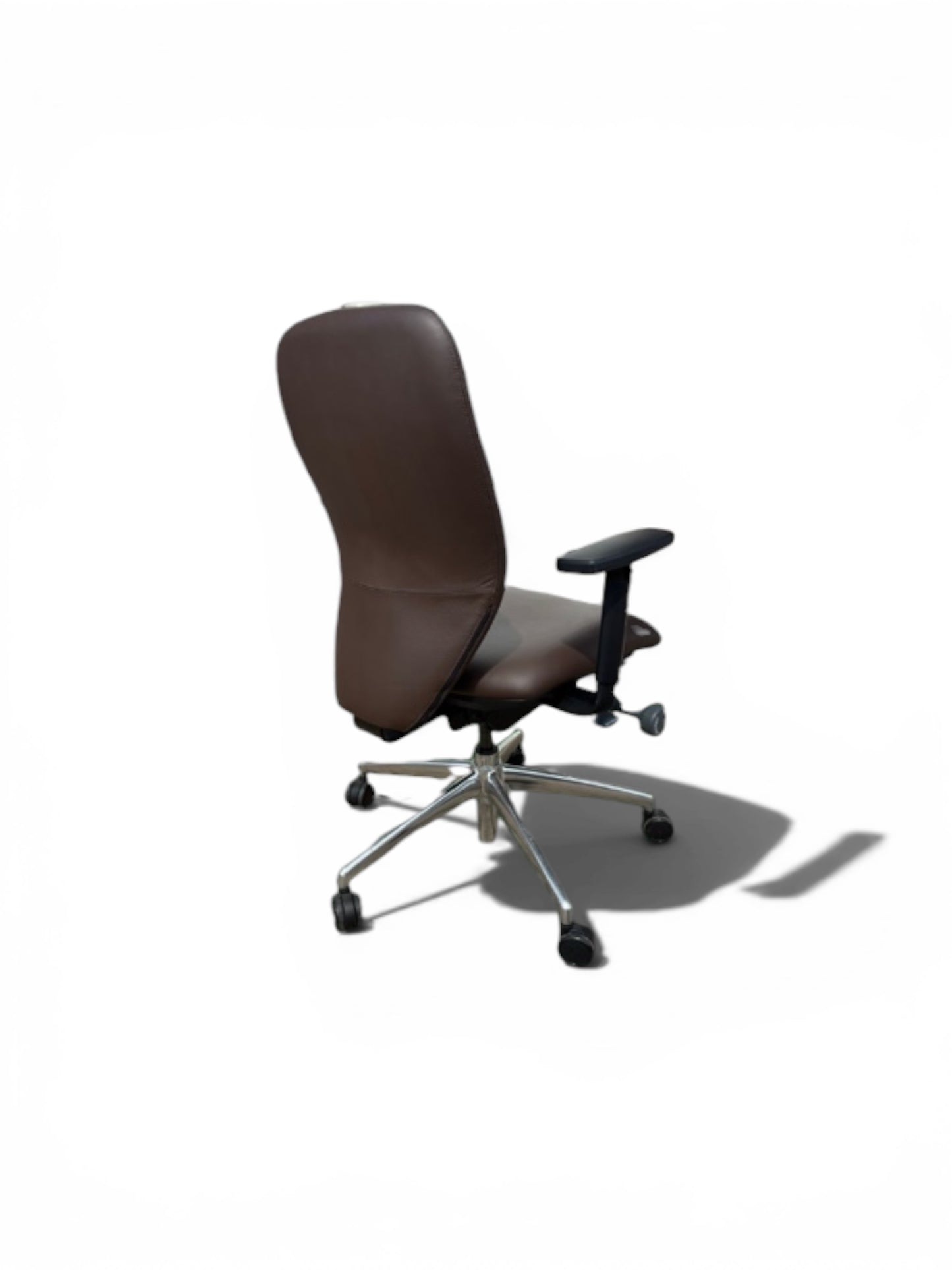 Boss Design Lily Office Chair – Brown Leather - Height Adjustable - Refurbished