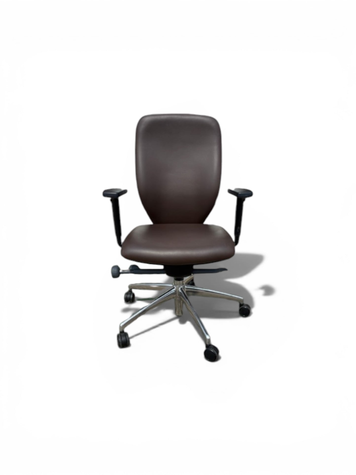 Boss Design Lily Office Chair – Brown Leather - Height Adjustable - Refurbished