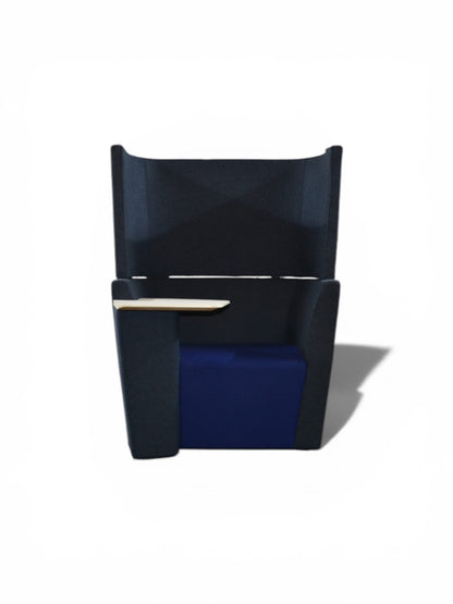 Senator Torasen 4 Person Acoustic Meeting Booth – Blue/Grey Fabric Collaborative Seating Booth