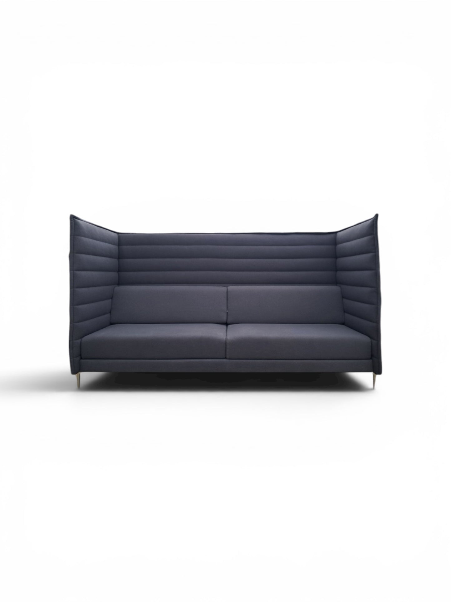 Vitra Alcove High Back 3 Seater Acoustic Sofa – Dark Grey Fabric Booth Seating