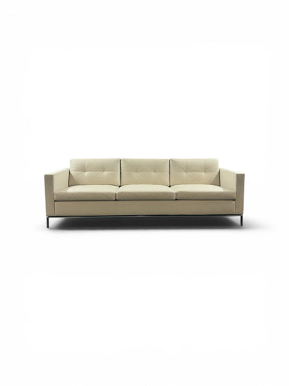 Walter Knoll 502 3 Seater Sofa – Beige Italian Leather Designer Sofa