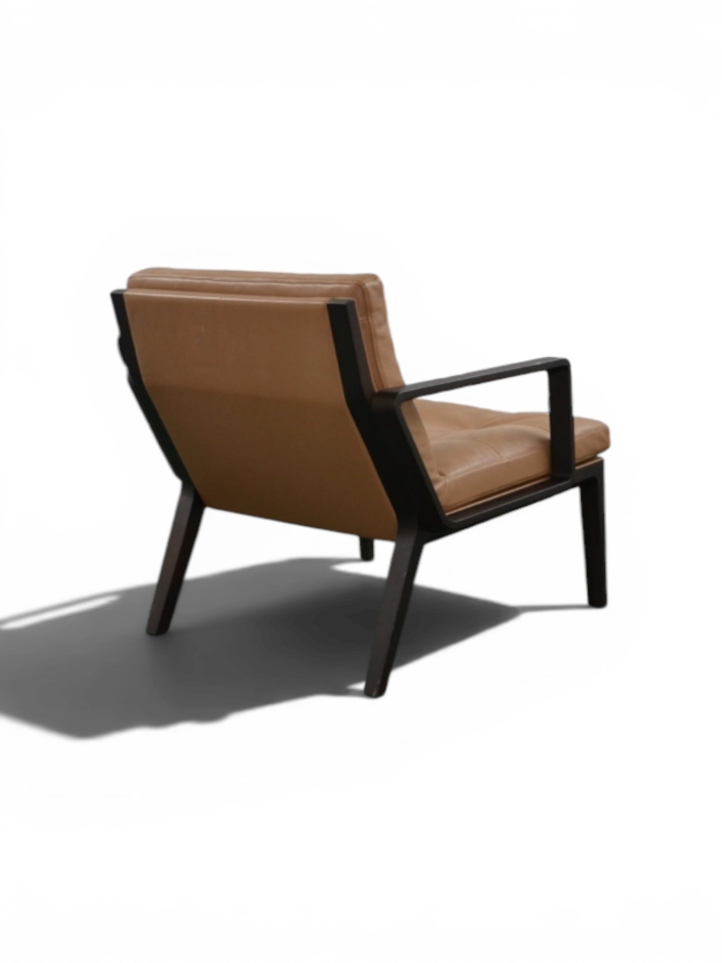 Walter Knoll Andoo Low Back Lounge Armchair – Premium Beige Italian Leather Designer Chair