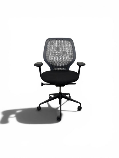 Orangebox Ara Task Chair – Black Fabric Seat – Grey Mesh Back – Ergonomic Office Chair – Refurbished