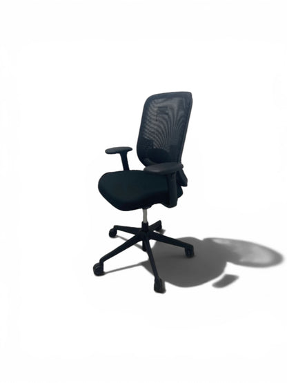 Orangebox Ergonomic Task Chair – Black Mesh Back – Black Fabric Seat – Adjustable Office Chair – Refurbished