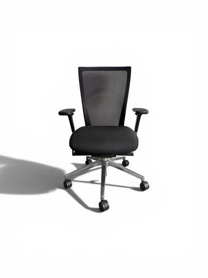Sidiz: T50 Ergonomic Task Chair – Black Mesh Back | Black Fabric Seat | Adjustable Arms | Refurbished