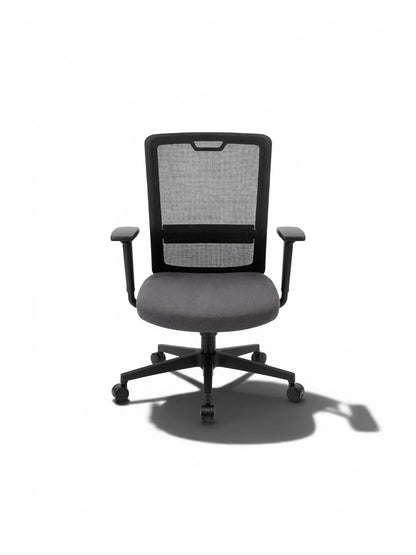 Triumph: Mesh Back Task Chair – Grey Fabric – Seat Slide – Tilt Lock – Height Adjustable - Refurbished