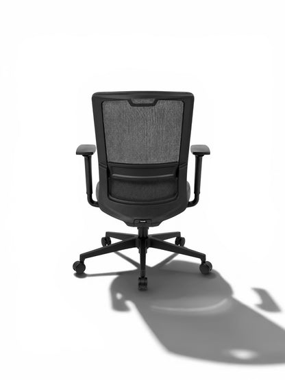 Triumph: Mesh Back Task Chair – Grey Fabric – Seat Slide – Tilt Lock – Height Adjustable - Refurbished