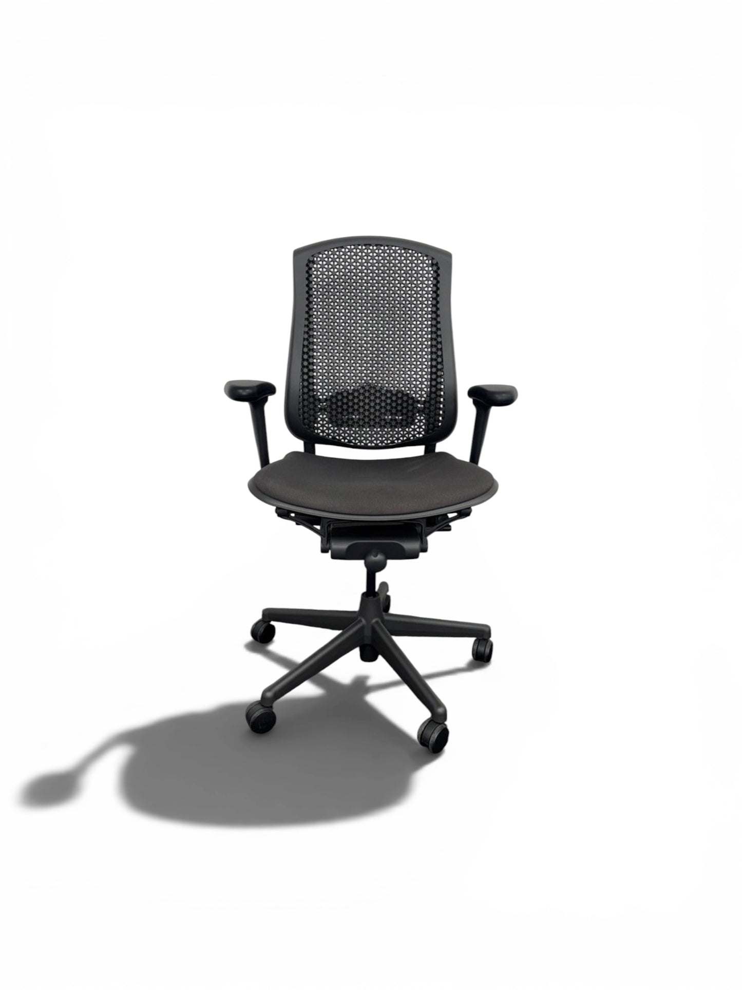 Herman Miller Celle Office Chair with Lumbar Support – Black Mesh Task Chair – Refurbished