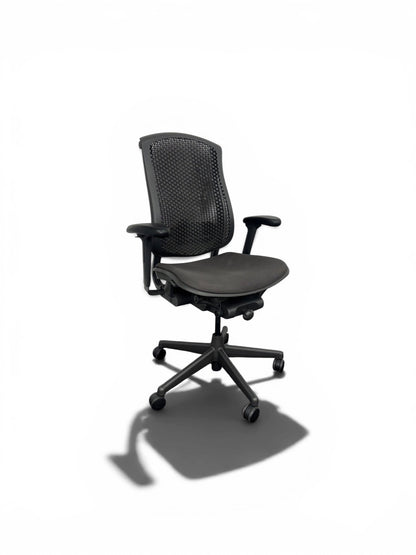 Herman Miller Celle Office Chair with Lumbar Support – Black Mesh Task Chair – Refurbished